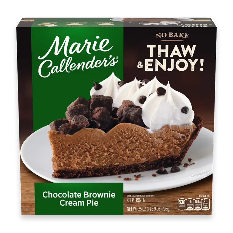 Chocolate Brownie Cream Pie Frozen Dessert