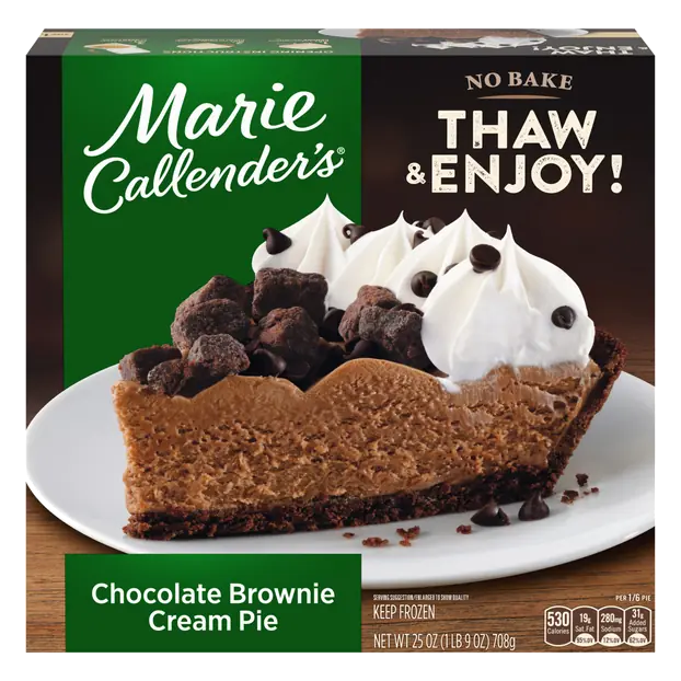 Chocolate Brownie Cream Pie Frozen