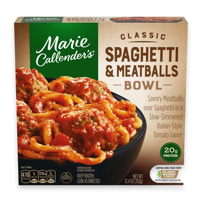 Classic Spaghetti And Meatballs Bowl Frozen Meal