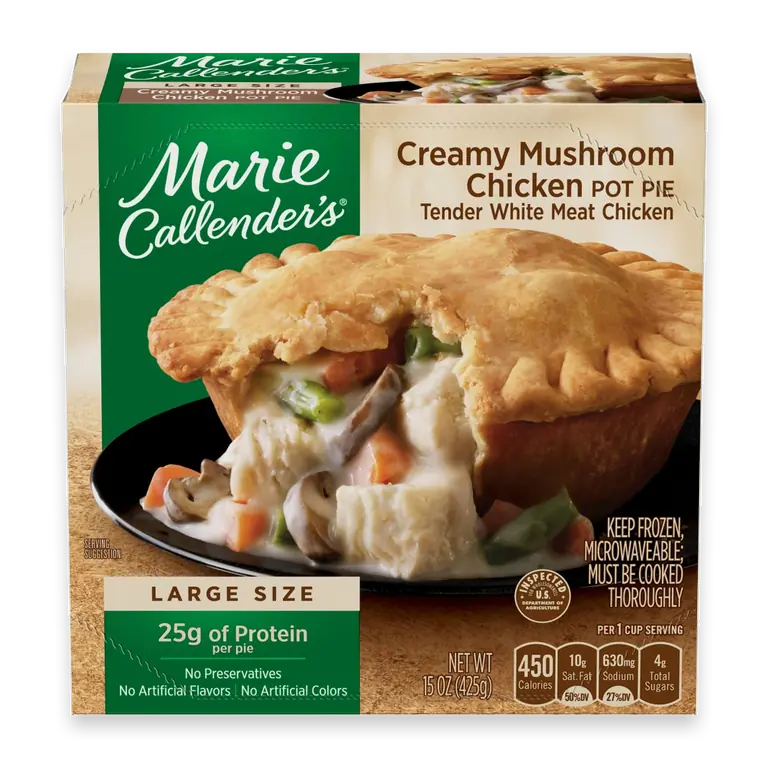 Creamy Mushroom Chicken Pot Pie Frozen Meal