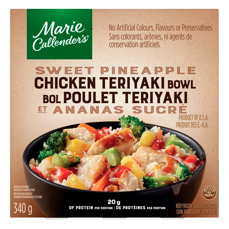 Frozen Entrée Bowl Sweet Pineapple Chicken Teriyaki 349 g
