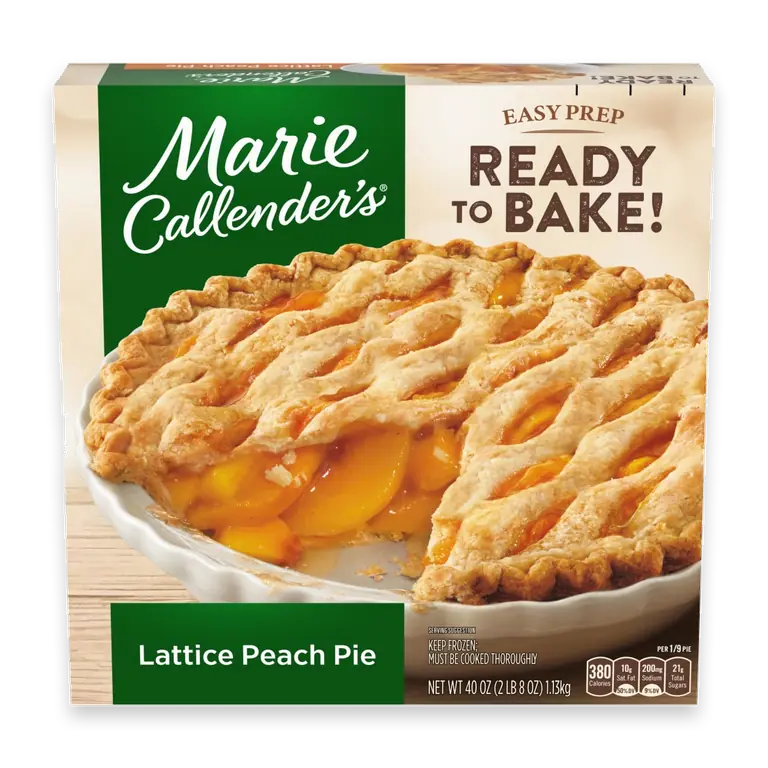 Lattice Peach Frozen Pie Dessert