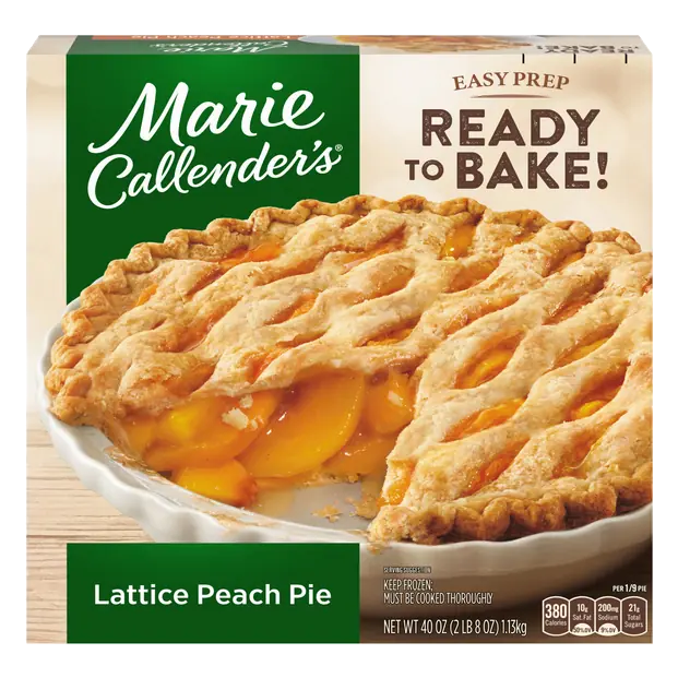 Lattice Peach Pie Frozen