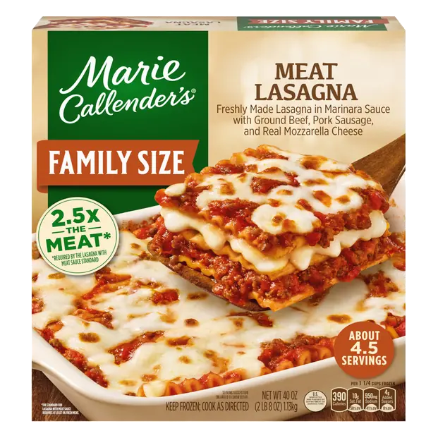 Meat Lasagna Family Size Frozen Meal