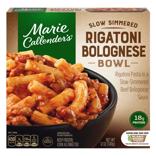 Rigatoni Bolognese Bowl 19g Protein Frozen Meal
