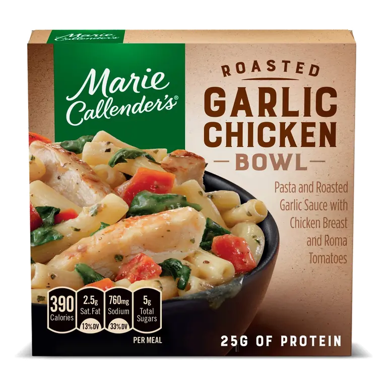 Roasted Garlic Chicken Pasta and Roasted Garlic Sauce with Chicken Breast and Roma Tomatoes Bowl