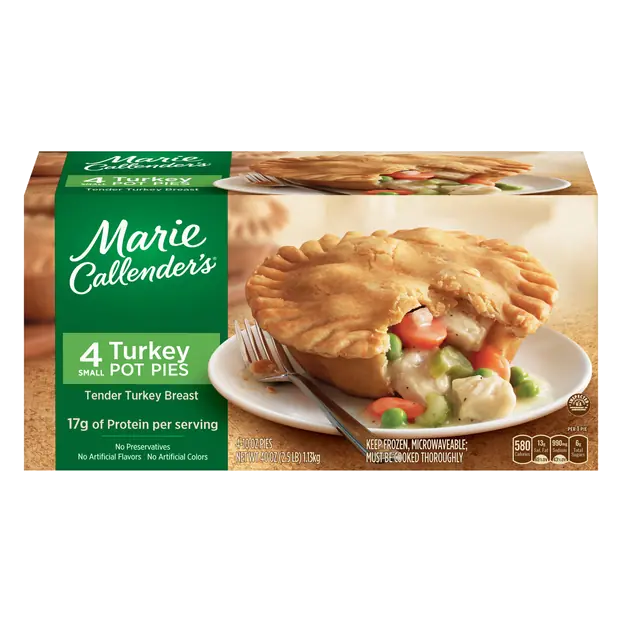 Small Turkey Pot Pie - 4 ct Frozen Meal