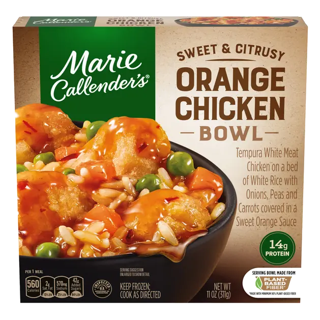 Sweet & Citrusy Orange Chicken Rice Bowl Frozen Meal