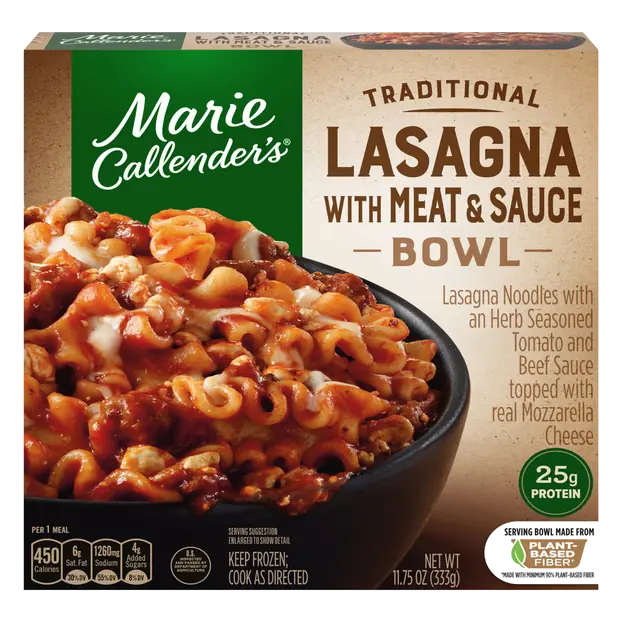 Traditional Lasagna with Meat & Sauce Bowl Frozen Meal