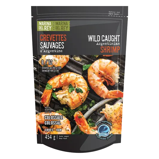 Frozen Wild Argentinian Shrimp Raw 454 g
