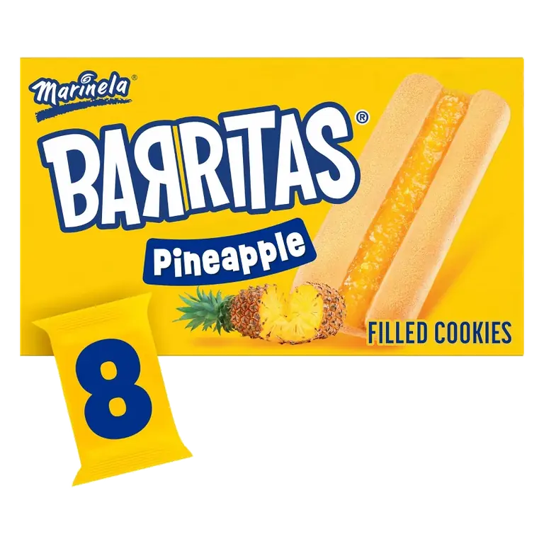 Marinela Barritas Pineapple Filled Cookies, 15.52oz/8ct