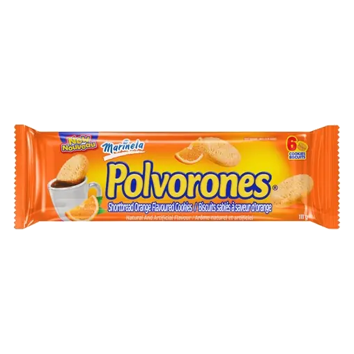 Polvorones Cookies Shortbread Orange Flavour 111 g