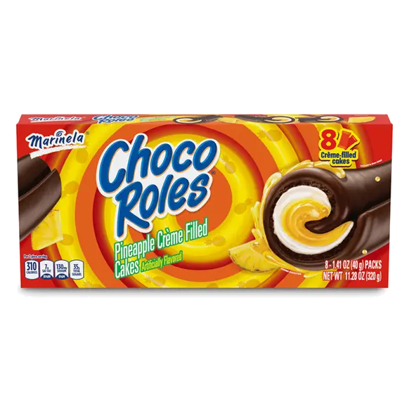 Pineapple Creme Choco Roles Filled Cakes