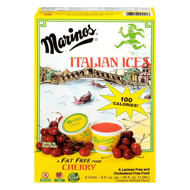 Fat Free Cherry Italian Ices - 6 ct