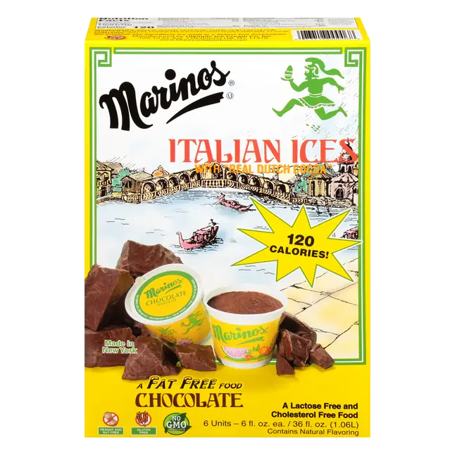 Fat Free Chocolate Italian Ices - 6 ct