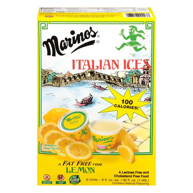 Fat Free Lemon Italian Ices - 6 ct