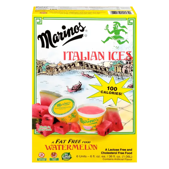 Fat Free Watermelon Italian Ices - 6 ct