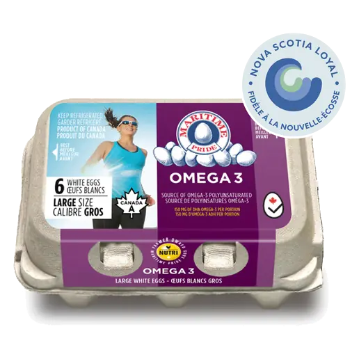 Omega 3 White Eggs Large 6 Count
