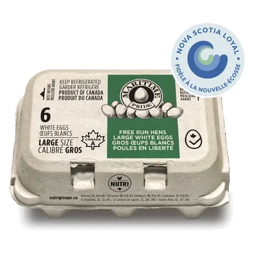 White Eggs Free Run Hens Large 6 Count