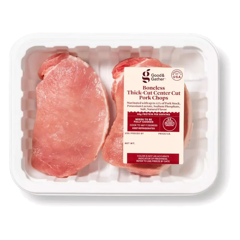 Center Cut Chops Boneless Thick Pork