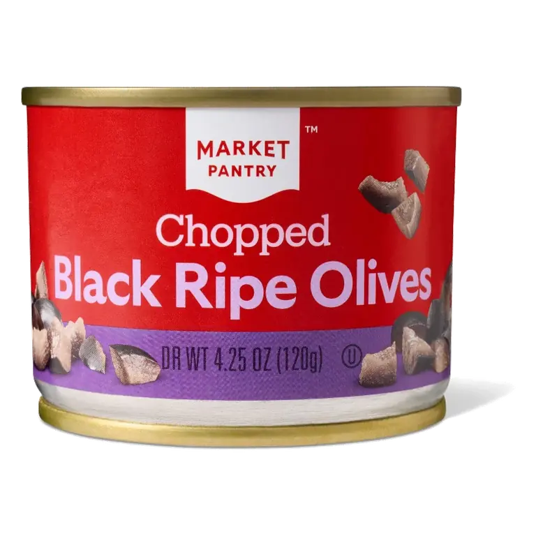Chopped Black Ripe Olives - 4.25oz - Market Pantry™