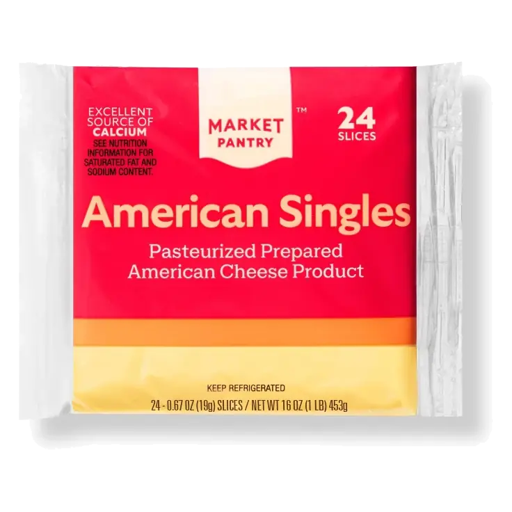 Pasteurized Prepared American Cheese Product - 16oz/24ct - Market Pantry™