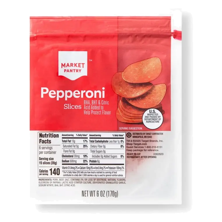 Pepperoni Slices - 6oz - Market Pantry™