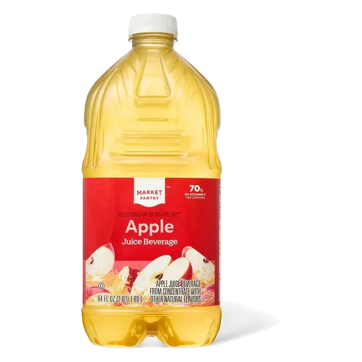 Reduced Sugar Apple Juice - 64 fl oz Bottle - Market Pantry™