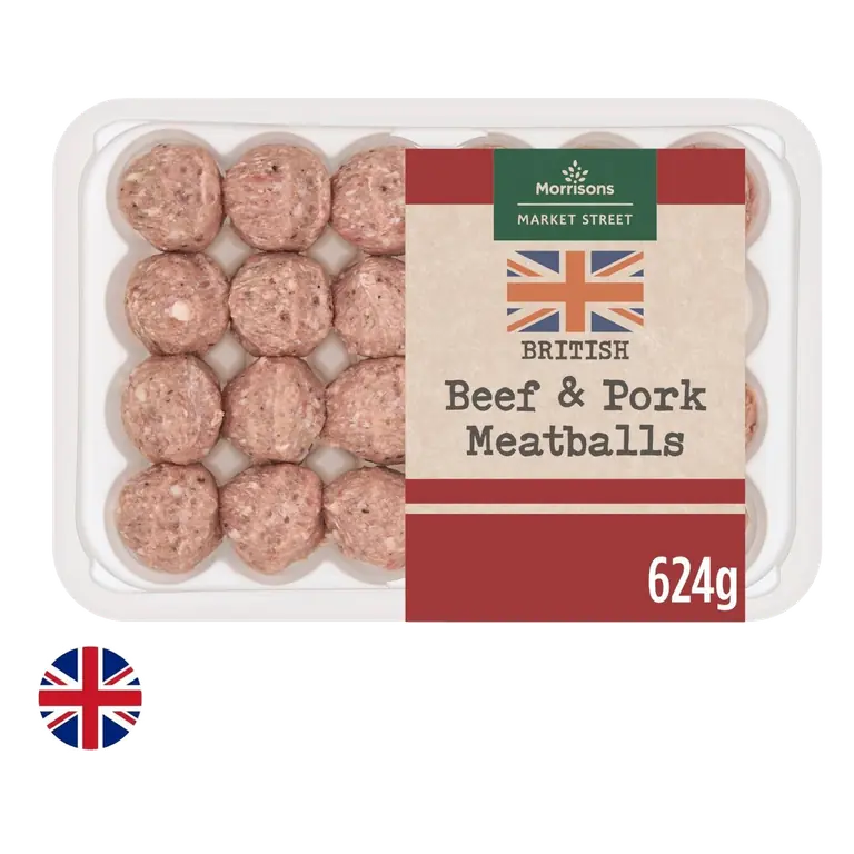 Morrisons British Beef & Pork Meatballs 624g