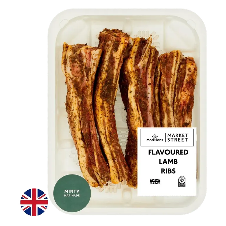 Morrisons British Minty Flavoured Lamb Ribs 500g