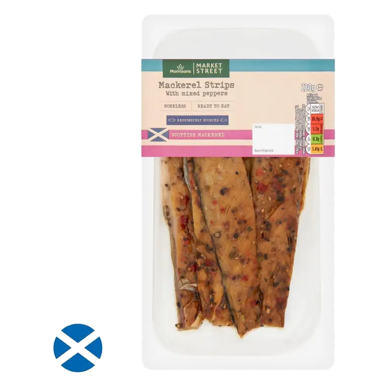 Morrisons Scottish Mackerel Strips With Mixed Pepper 220g