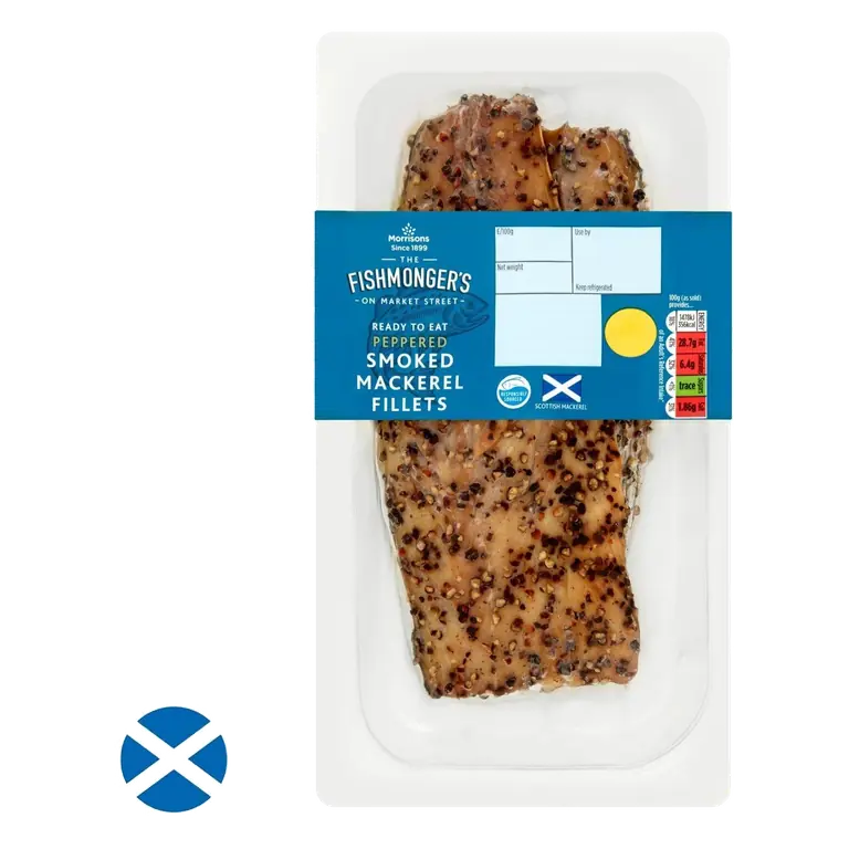 Morrisons Scottish Peppered Hot Smoked Mackerel Fillets 250g