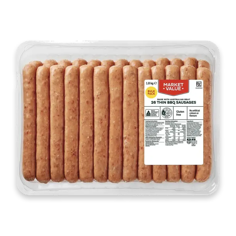 26 Thin BBQ Sausages