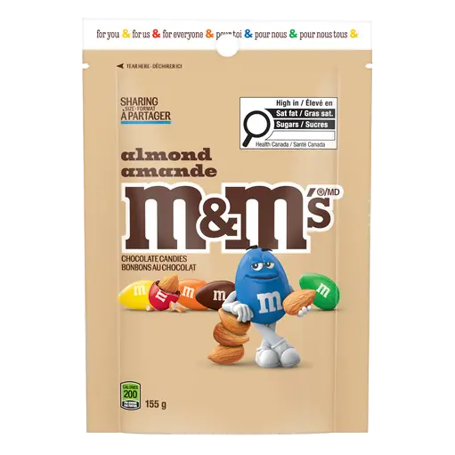 Mars Canada M&M's Chocolate Almond 155 g