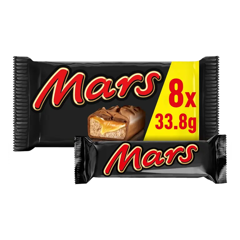 Mars Caramel, Nougat & Milk Chocolate Snack Bars Multipack 8x33.8g