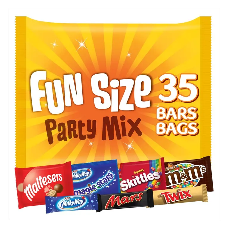 Fun Size Party Mix 35 Bars And Bags
