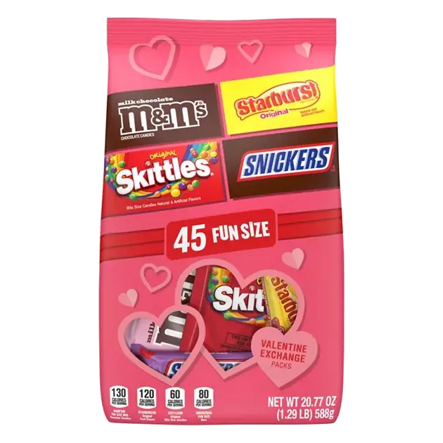 Candy, Valentine Exchange Packs, Fun Size