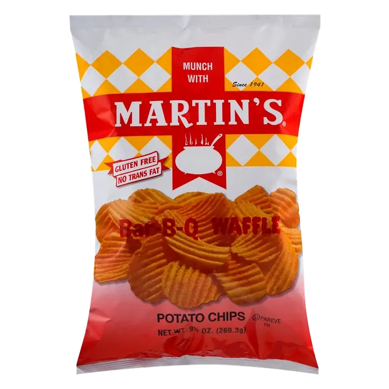Martin's Barbecue Flavored Waffle Potato Chips, 9.5oz: Gluten-Free