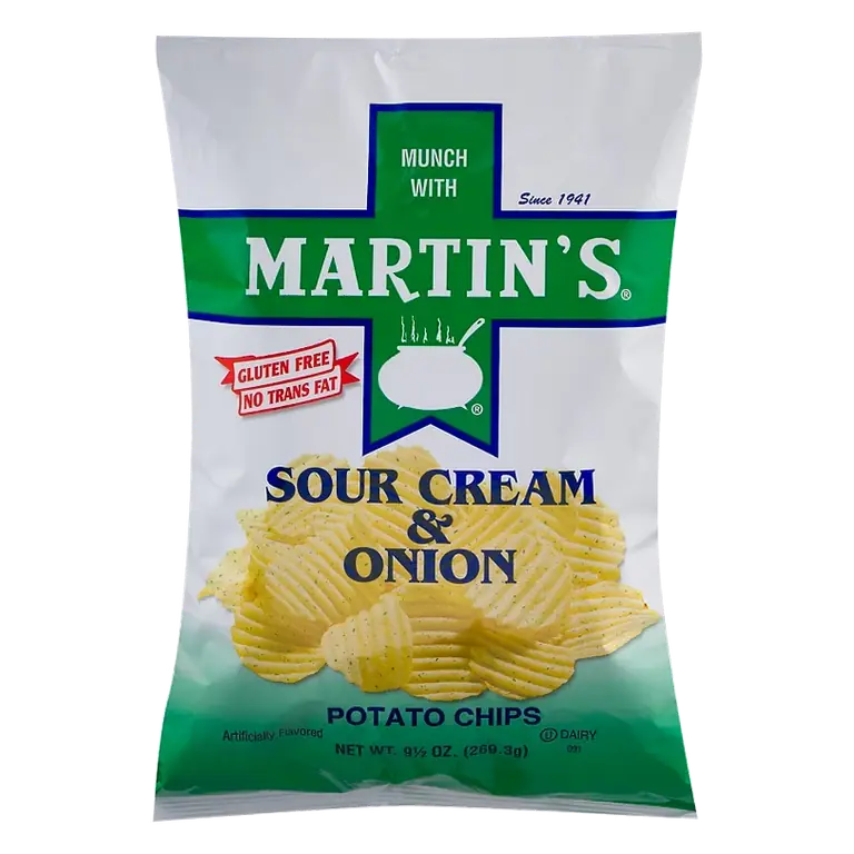 Martin's Sour Cream & Onion Flavored Potato Chips, 9.5oz
