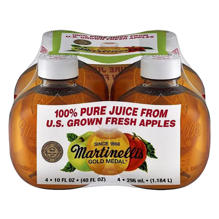 Martinelli's Apple Juice, 4pk/10 fl oz Bottles: Keto Certified, Certified Gluten-Free, Caffeine-Free