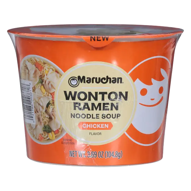 Chicken Flavor Wonton Ramen Noodle Soup Cup