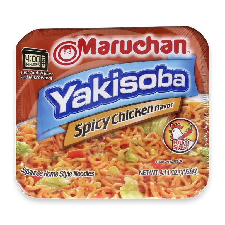 Fire Yakisoba Noodles, Spicy Chicken