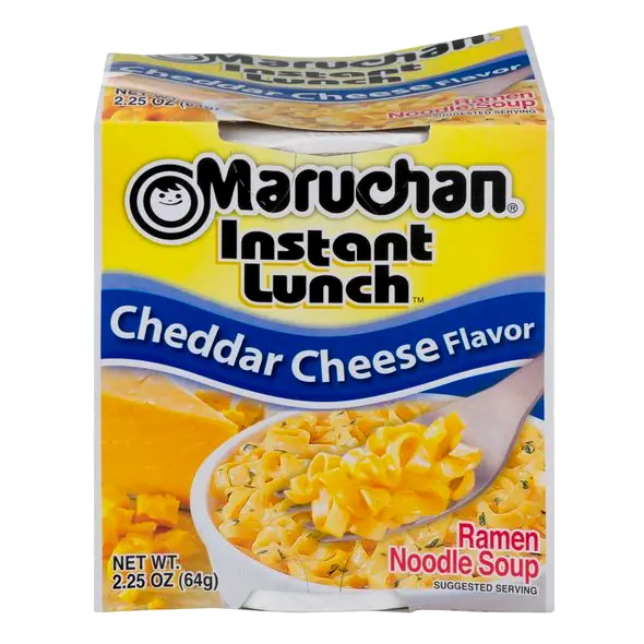 Instant Lunch Cheddar Cheese Flavor Ramen Noodle Soup Cup