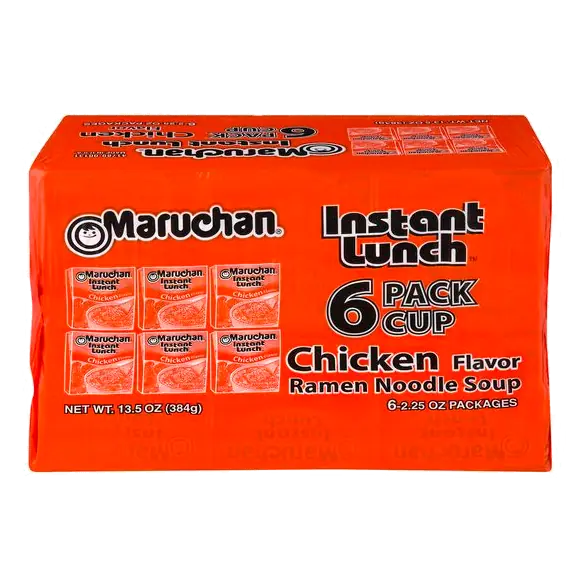 Instant Lunch Chicken Flavor Ramen Noodle Soup Cup - 6 ct