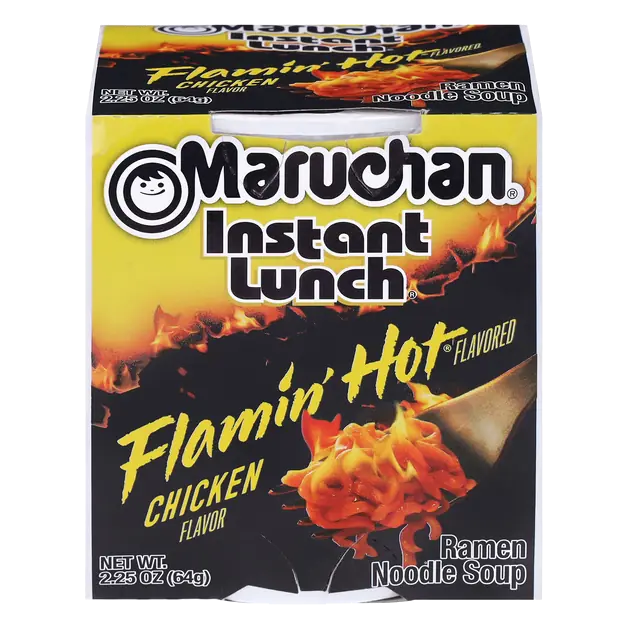 Maruchan Instant Lunch Flamin' Hot Flavored Chicken Flavor Ramen Noodle Soup 2.25 oz