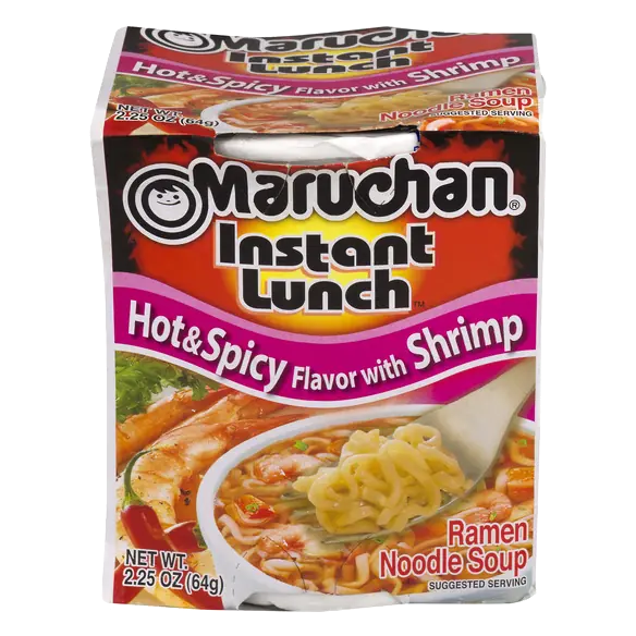 Maruchan Instant Lunch Hot & Spicy Flavor with Shrimp Ramen Noodles
