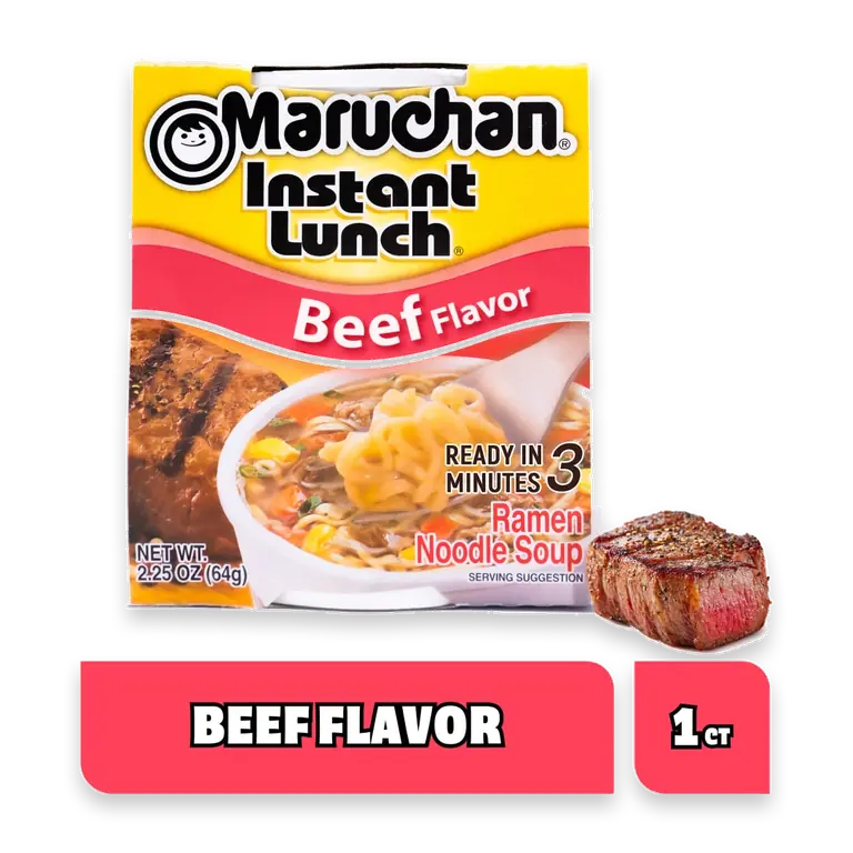 Instant Lunch Ramen Noodles Beef