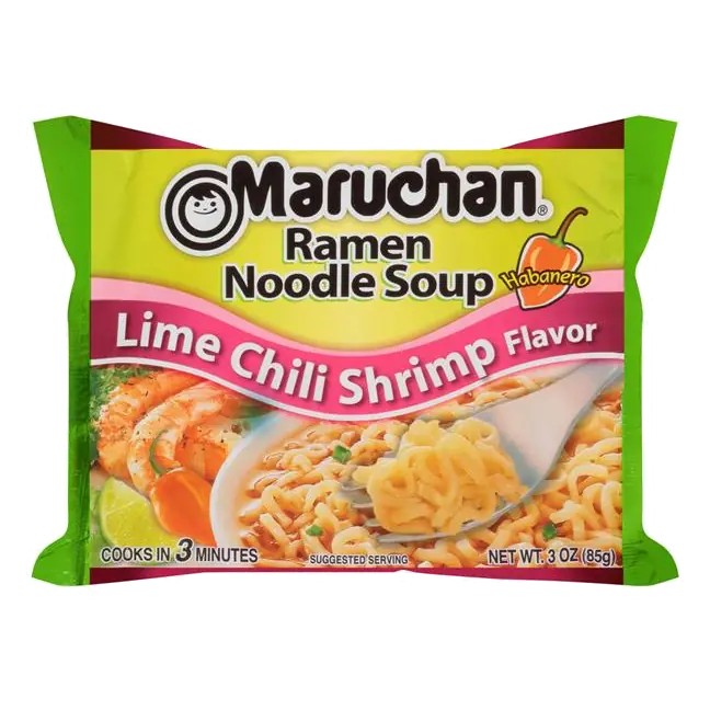 Lime Chili Shrimp Flavor Ramen Noodle Soup