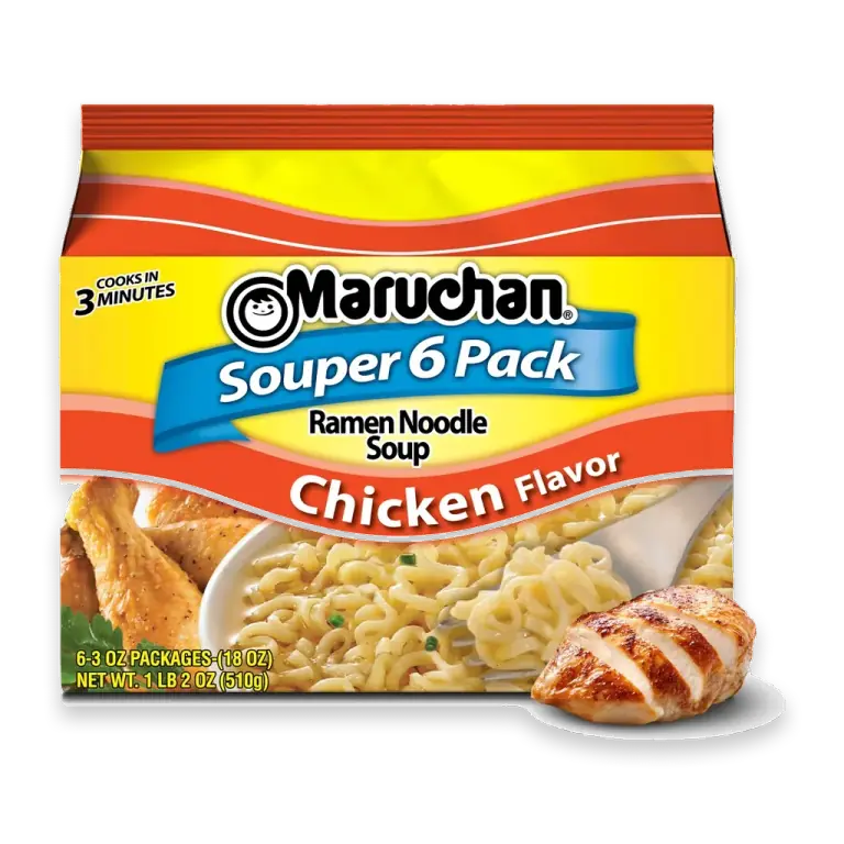 Ramen Noodle Soup Chicken Flavor Instant Noodles Souper 6