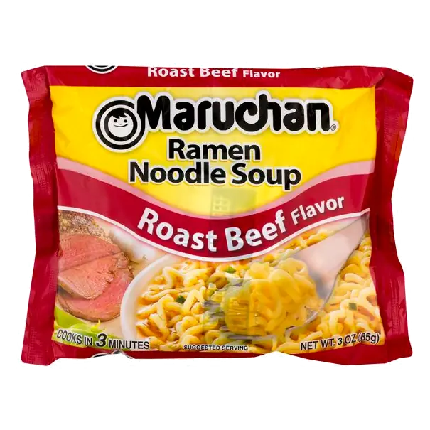 Roast Beef Flavor Ramen Noodle Soup